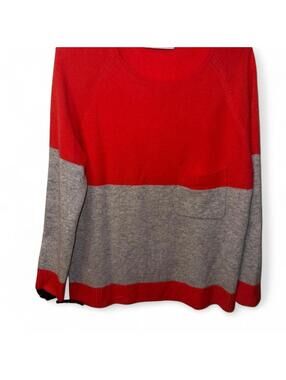 Kokun cashmere color-blocked crewneck sweater